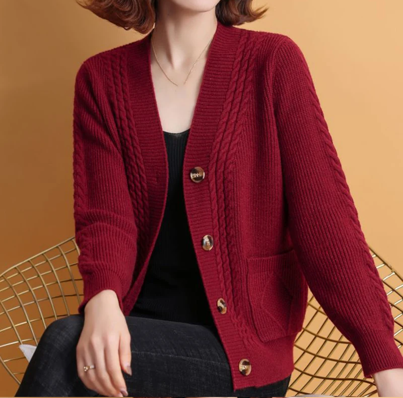 Korean Style Knitted Cardigan For Women