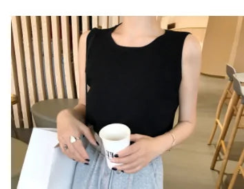 Casual Sleeveless O-Neck Tee