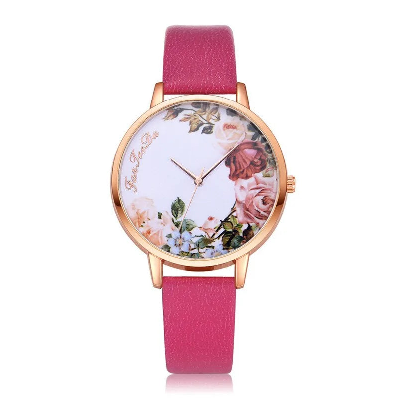 Simple White Floral Watch