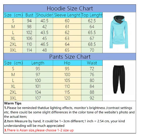 Winter Tracksuit Set: Hoodies + Pants