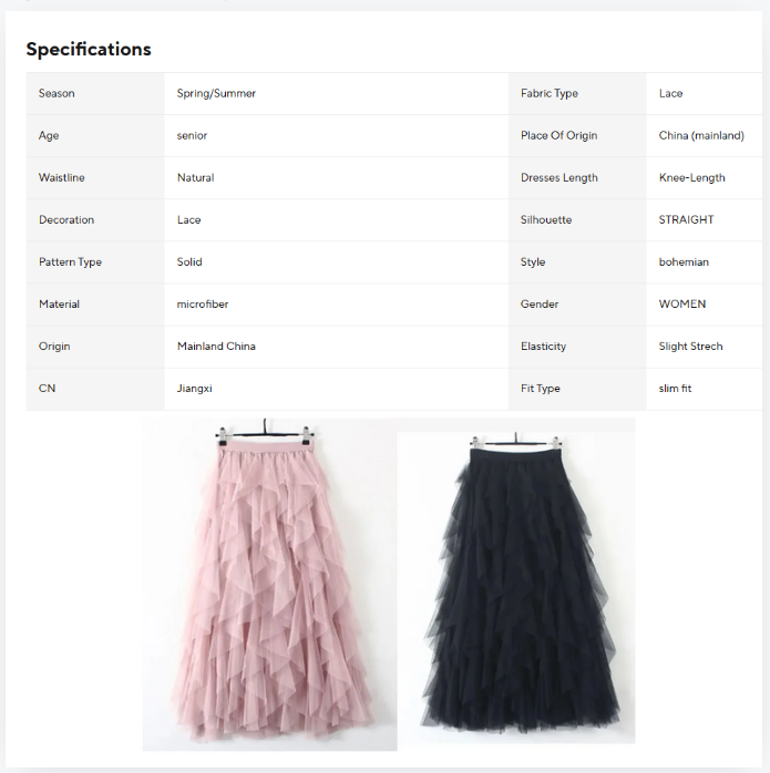 Women's Pleated Multilayered Tulle Skirt