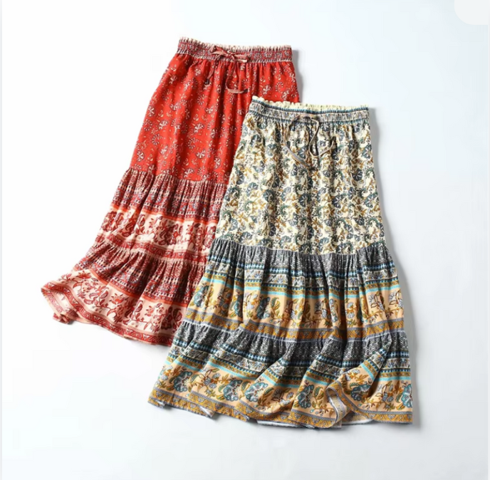 Printed Bohemian Skirt