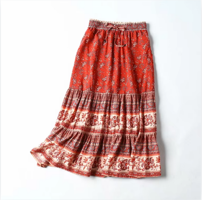 Printed Bohemian Skirt