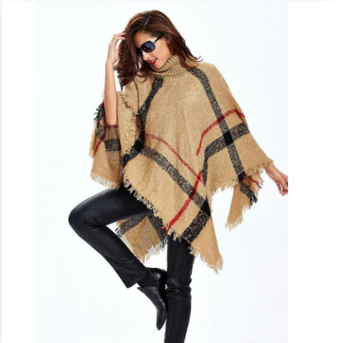 Warm Sweater Knitted Poncho