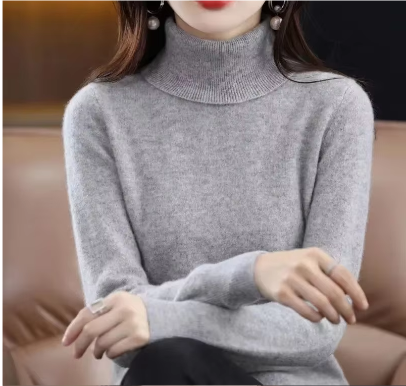 Long Sleeve Cashmere Turtleneck Sweater