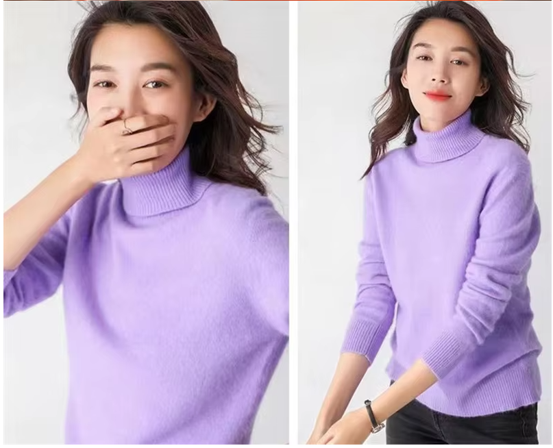 Long Sleeve Cashmere Turtleneck Sweater