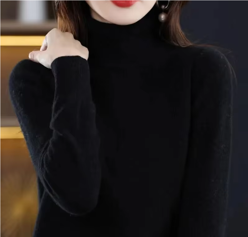 Long Sleeve Cashmere Turtleneck Sweater