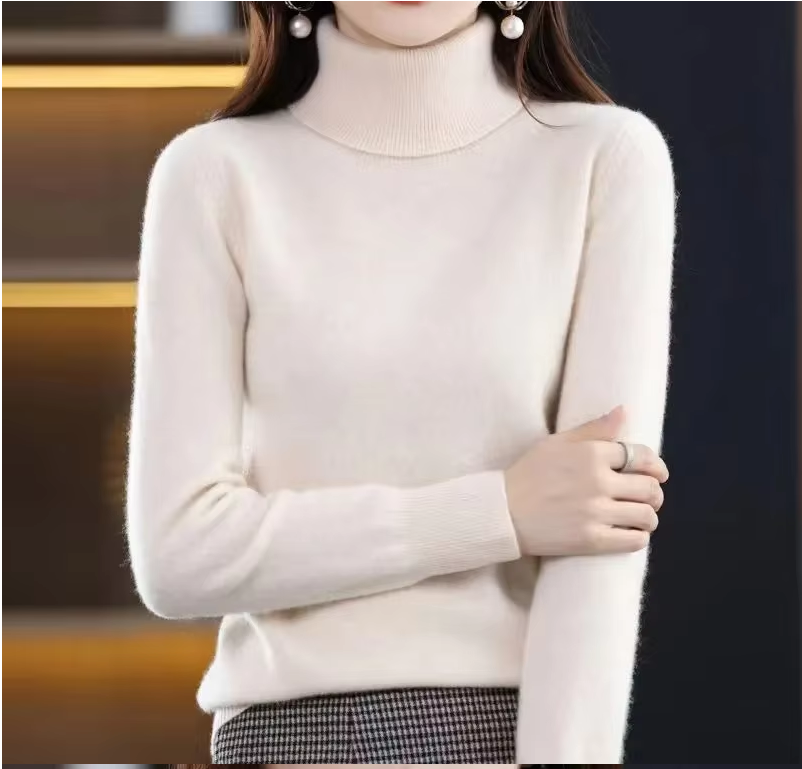 Long Sleeve Cashmere Turtleneck Sweater