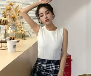 Casual Sleeveless O-Neck Tee