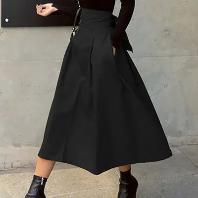 Korean Fashion Solid Color Skirt.