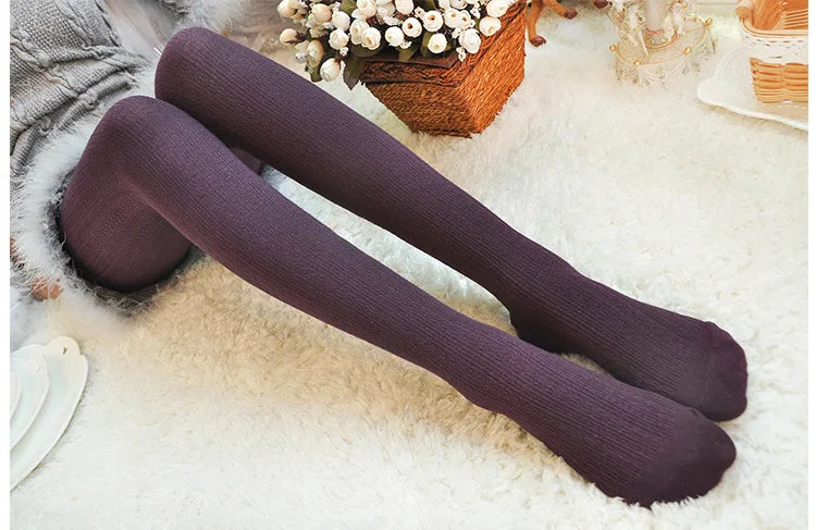 Thicken Warm Twist Striped Woman tights Autumn Winter Pantyhose