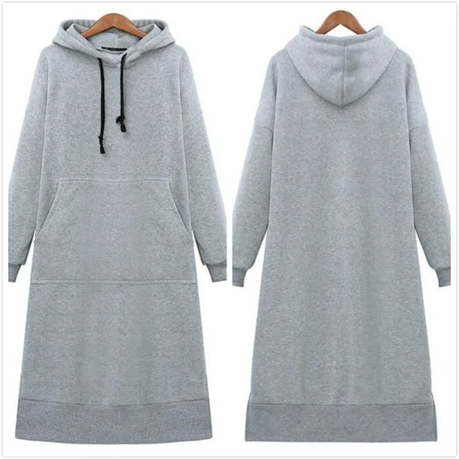 Women's Long Loose Hoodie Dress