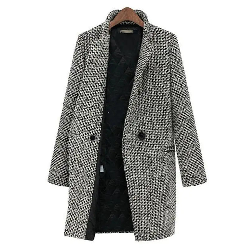 WOLF Houndstooth Wool Coat