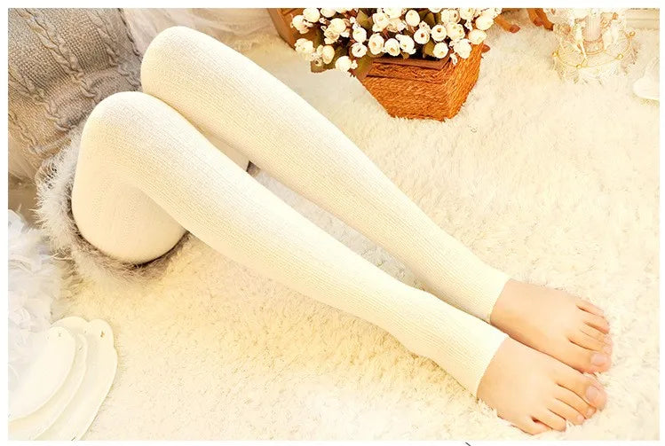 Thicken Warm Twist Striped Woman tights Autumn Winter Pantyhose