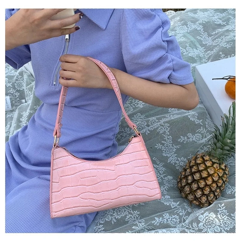 Crocodile Pattern PU Leather Women's Shoulder Bag