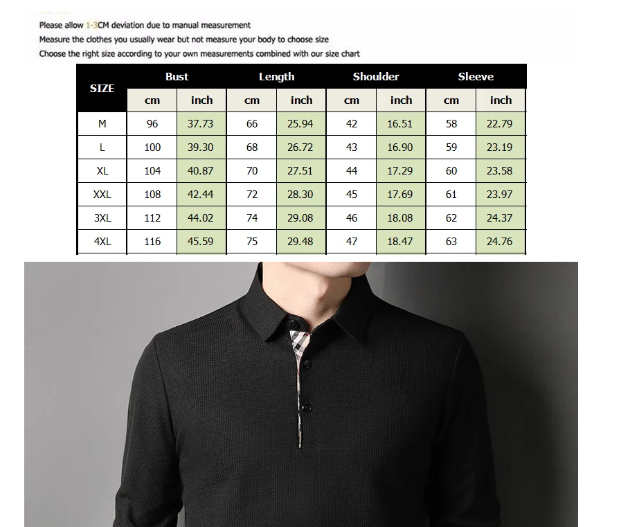 Long Sleeve Polo Shirt. Unisex , Classic (with buttons)