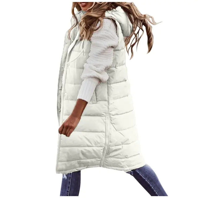 Long with Hood Outdoor Vest