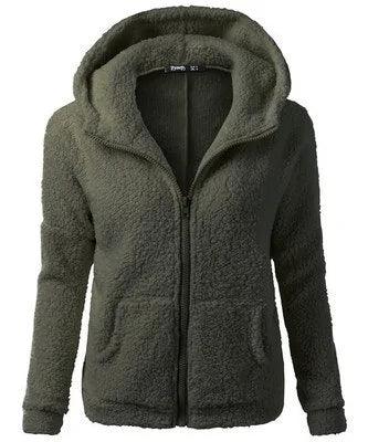 OLGITUM Women's Hooded Fleece Jacket - Winter/Autumn 2020