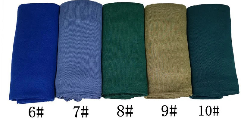 Modal Cotton Jersey Hijab Scarf Long Muslim Shawl Plain Soft Turban Tie Head Wraps For Women Africa Headband 170x60cm