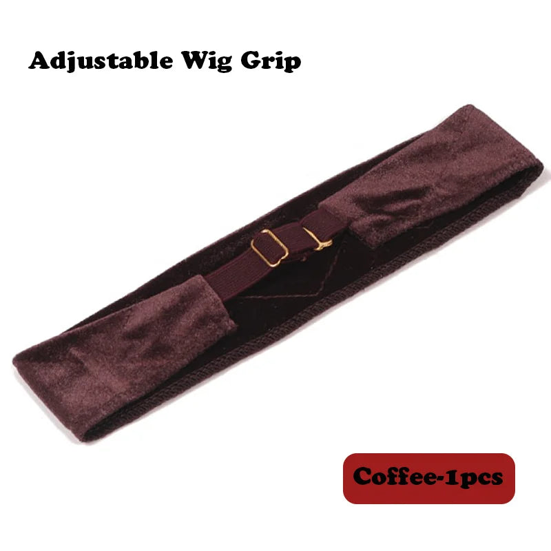 No Slip Wig Grip Headband With Adjustable Elastic Band Soft Velvet Wig Band