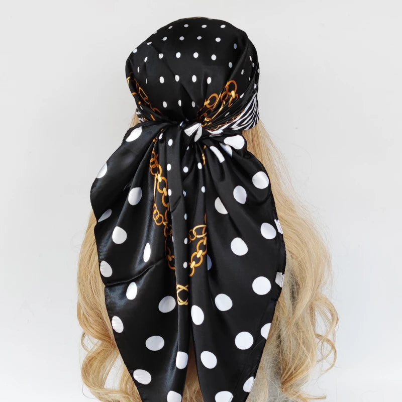 90*90cm Silk Scarf Scarftop Headwraps For Woman