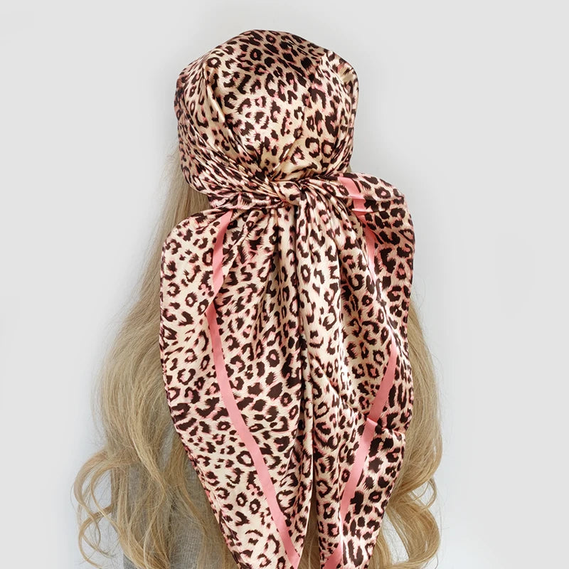 90*90cm Silk Scarf Scarftop Headwraps For Woman