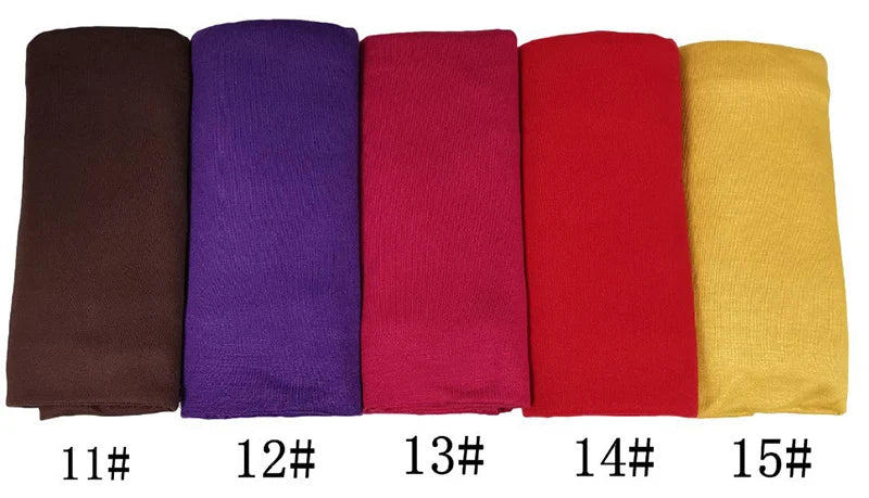 Modal Cotton Jersey Hijab Scarf Long Muslim Shawl Plain Soft Turban Tie Head Wraps For Women Africa Headband 170x60cm