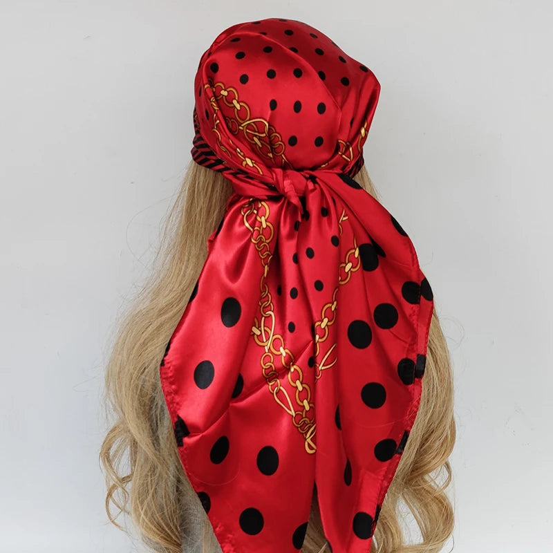 90*90cm Silk Scarf Scarftop Headwraps For Woman