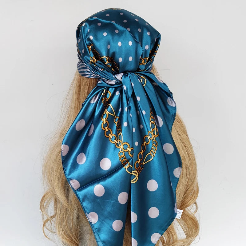 90*90cm Silk Scarf Scarftop Headwraps For Woman