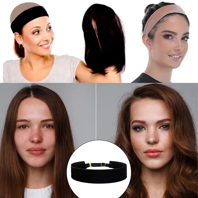 No Slip Wig Grip Headband With Adjustable Elastic Band Soft Velvet Wig Band