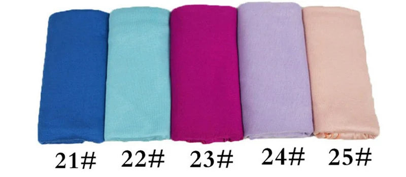 Modal Cotton Jersey Hijab Scarf Long Muslim Shawl Plain Soft Turban Tie Head Wraps For Women Africa Headband 170x60cm