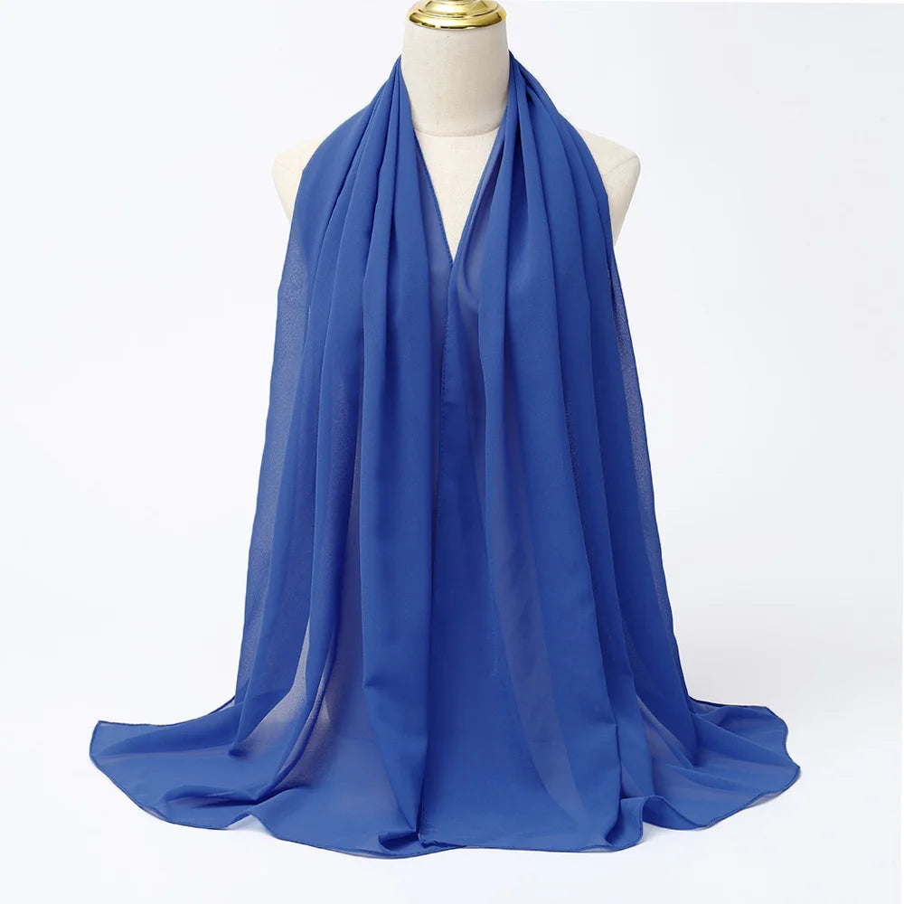 Chiffon Scarf Women Long Solid Color Head Wrap For Women Size: 175*70cm