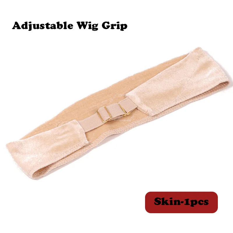 No Slip Wig Grip Headband With Adjustable Elastic Band Soft Velvet Wig Band