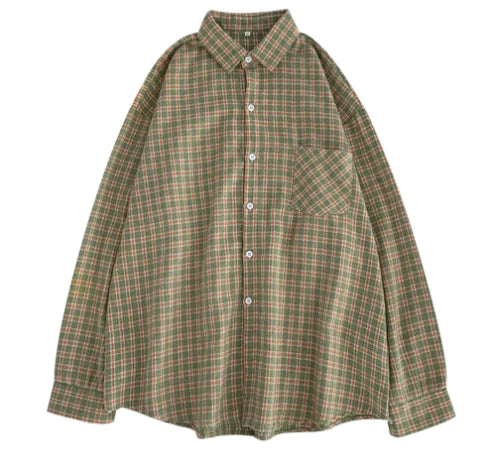 Women Shirt Plaid Female Oversize Blouse