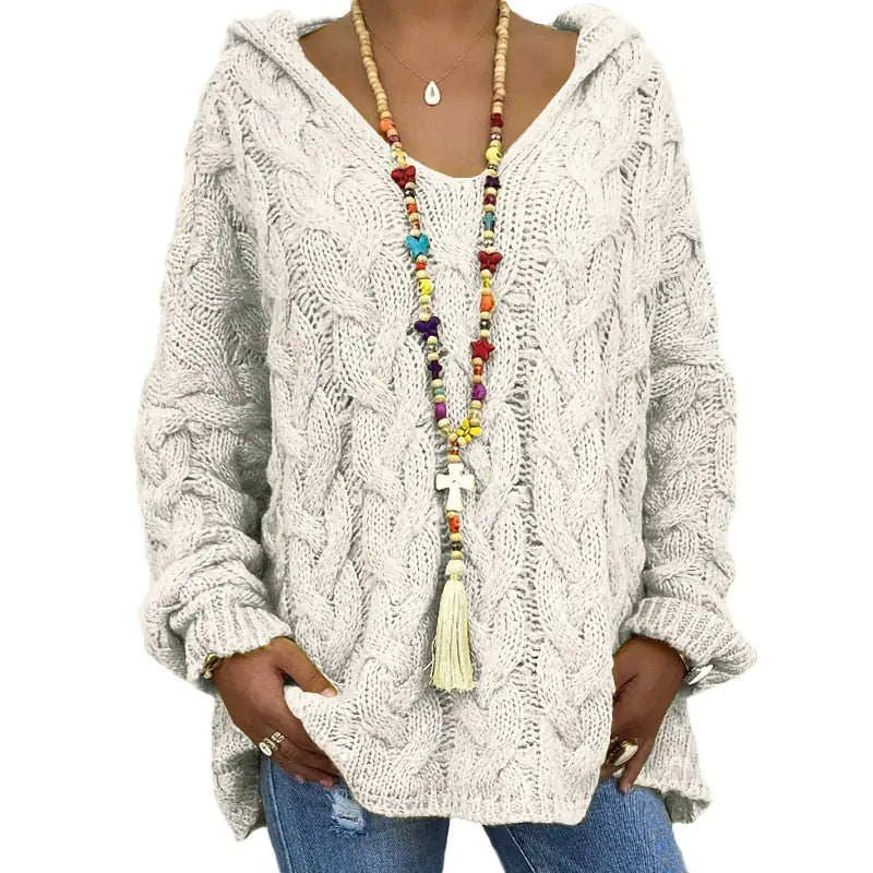 Women's Hooded Long Sleeve Sweater