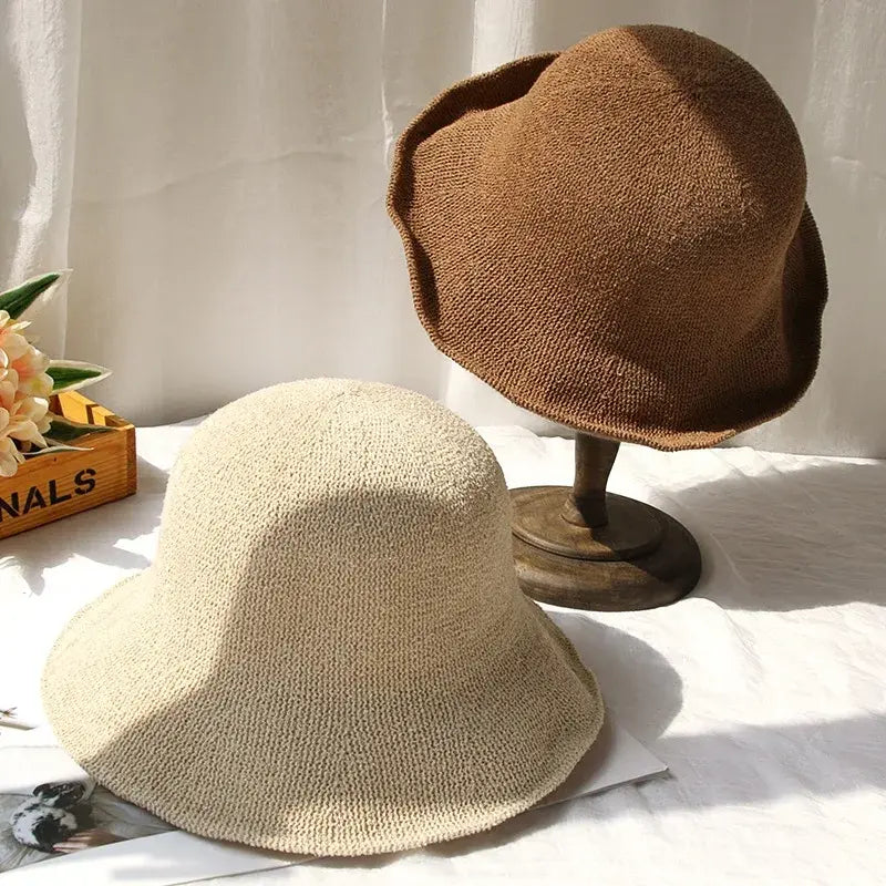 Knitted Soft Breathable Summer Fisherman Hat