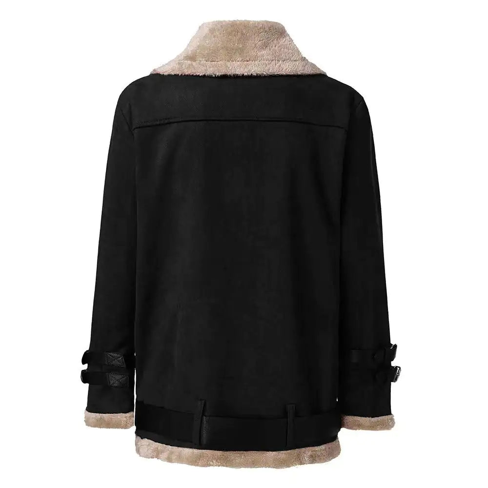 Faux Fur Lamb Leather Deer Skin Coat