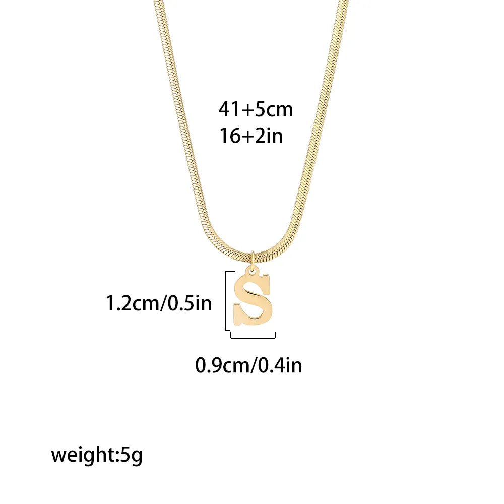 A - Z Alphabet Gold Plated Stainless Steel Pendant - "Timeless Beauty"Modest style for women of all faiths and ages