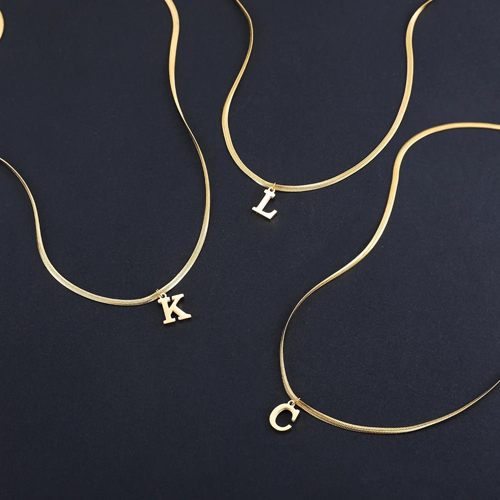 A - Z Alphabet Gold Plated Stainless Steel Pendant - "Timeless Beauty"Modest style for women of all faiths and ages