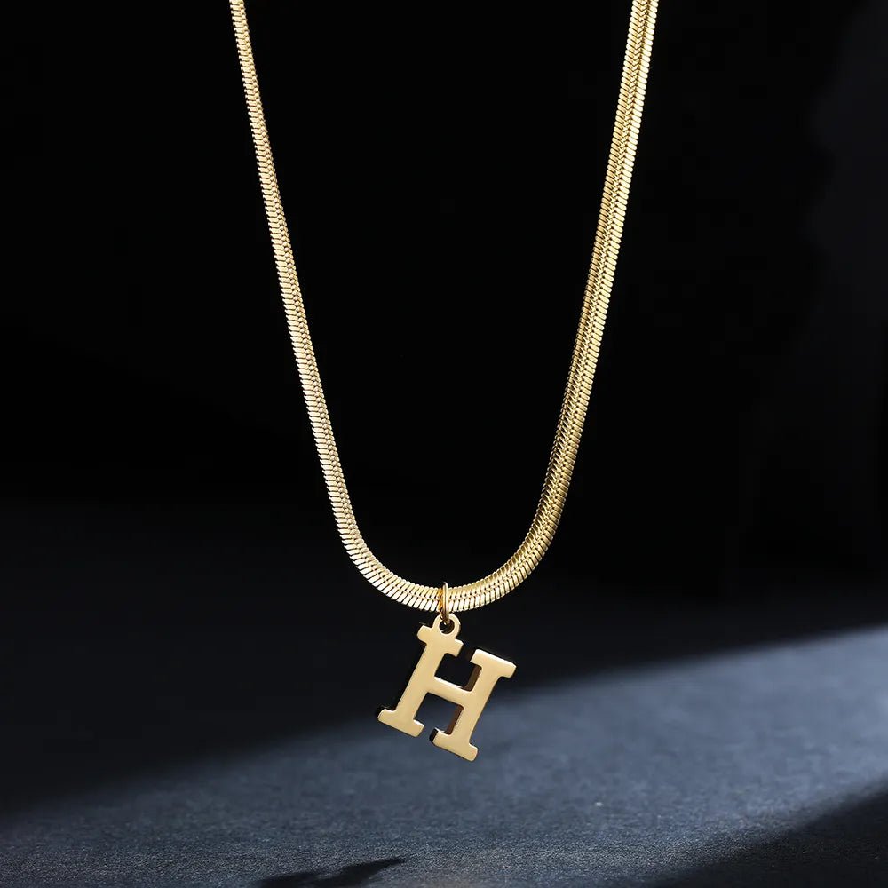 A - Z Alphabet Gold Plated Stainless Steel Pendant - "Timeless Beauty"Modest style for women of all faiths and ages