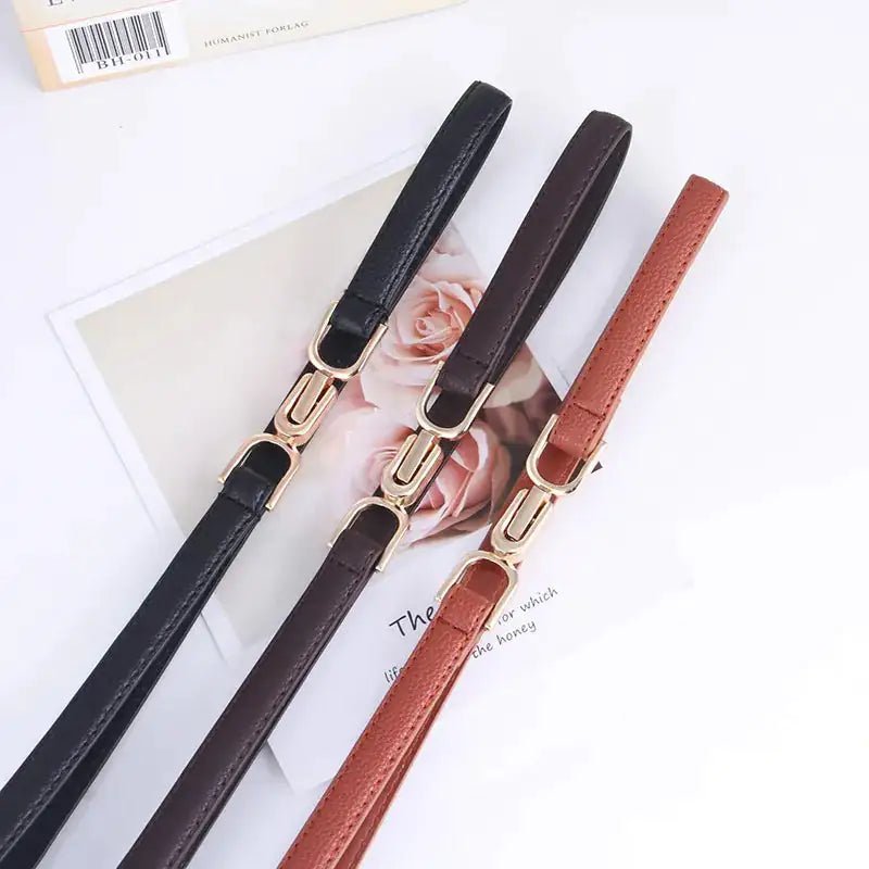 Adjustable Leather Belt - Timeless Beauty:Modest style for women of all ages