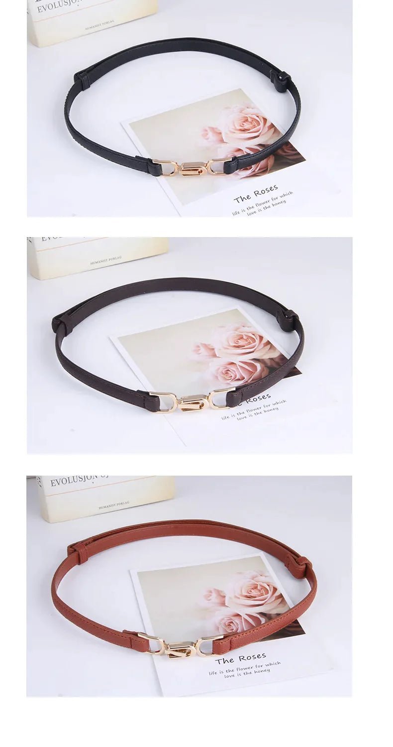 Adjustable Leather Belt - Timeless Beauty:Modest style for women of all ages