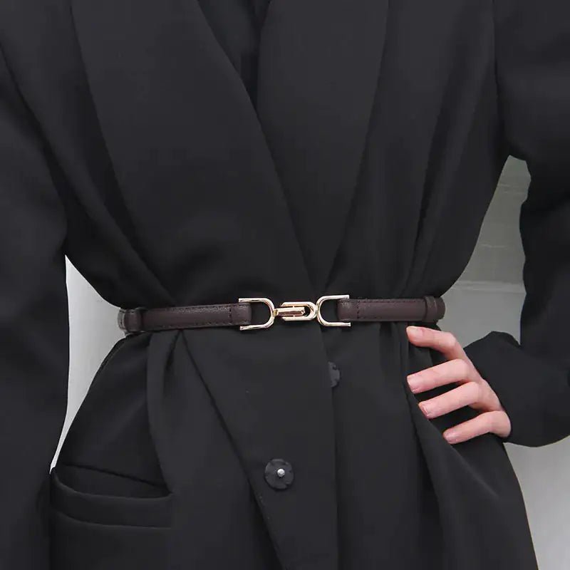 Adjustable Leather Belt - Timeless Beauty:Modest style for women of all ages