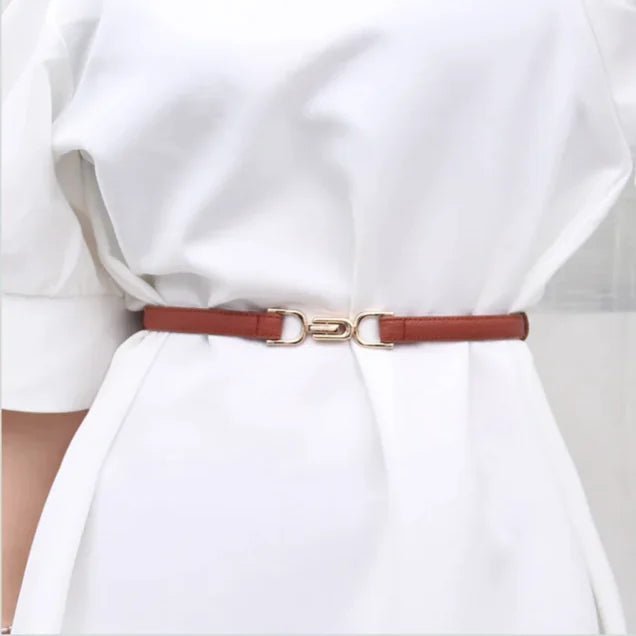 Adjustable Leather Belt - Timeless Beauty:Modest style for women of all ages