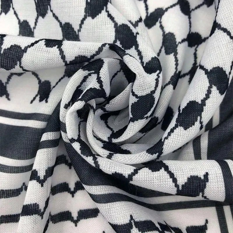 Black and white plaid scarf - "Timeless Beauty"Modest style for women of all faiths and ages