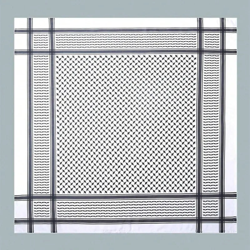 Black and white plaid scarf - "Timeless Beauty"Modest style for women of all faiths and ages