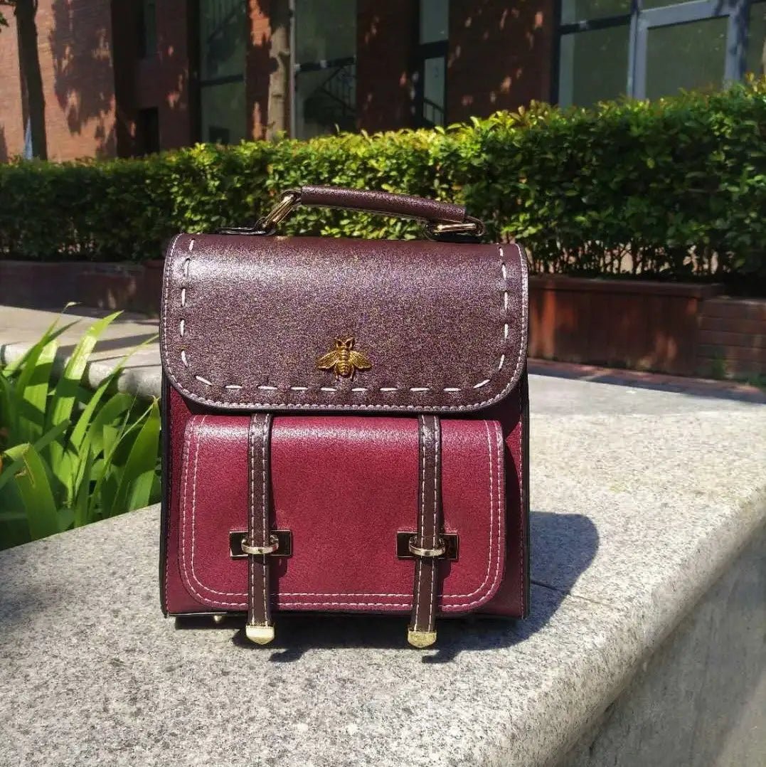 Bumblebee Leather Backpack - "Timeless Beauty"Modest style for women of all faiths and ages