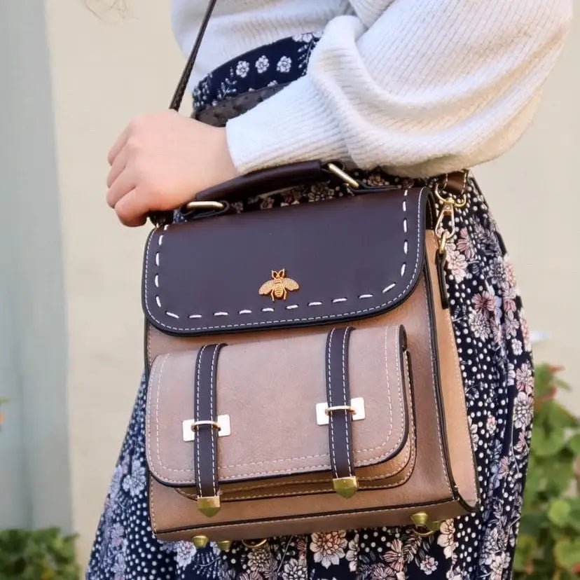 Bumblebee Leather Backpack - "Timeless Beauty"Modest style for women of all faiths and ages