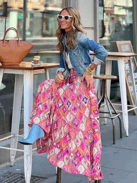 Casual All Match Boho Maxi Skirt - "Timeless Beauty"Modest style for women of all faiths and ages