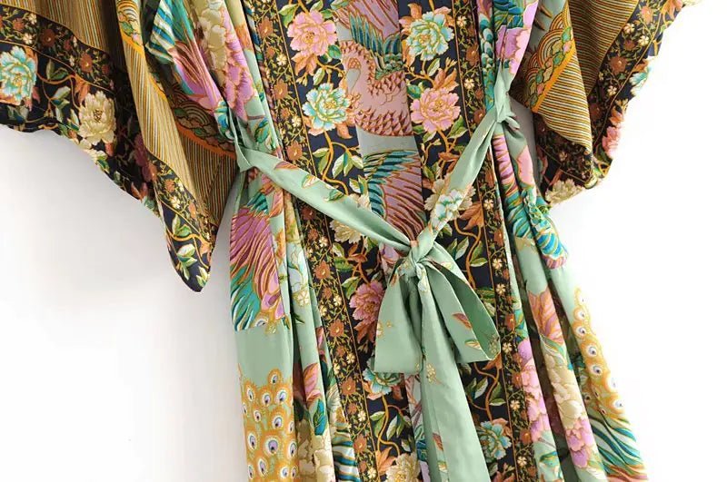 Classic and elegant multi - purpose combinable floral kimono - "Timeless Beauty"Modest style for women of all faiths and ages